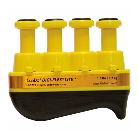 Fabrication Enterprises CanDo Digi-Flex LITE Hand Exerciser, Yellow, X-Light 683644